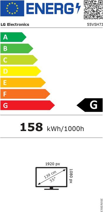 Energy Label LG 55VSH7J-H (1920 x 1080 pixels, 55")
