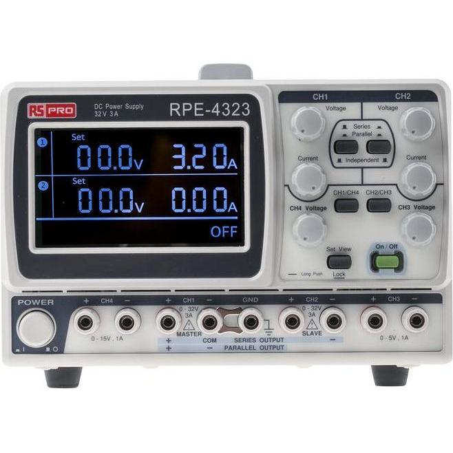 Rs Pro 4 channels,212W linear DC power supply, Labornetzgerät