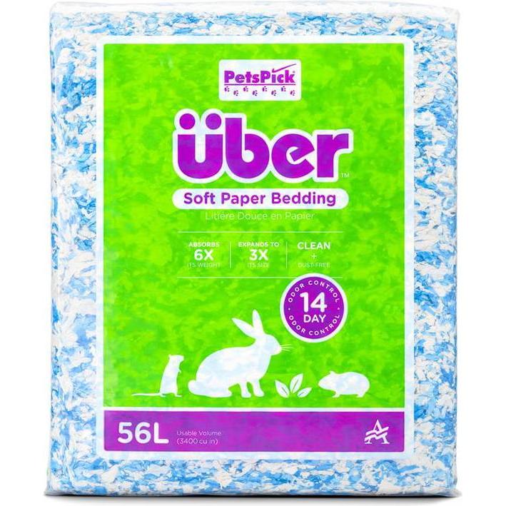 Über Soft Paper Bedding 56l Blue/White - (45066) (Einstreu), Einstreu