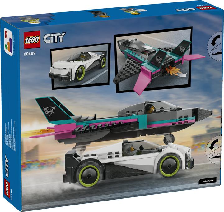 Actual product image LEGO Düsenflieger vs. Rennauto (60489, LEGO City)