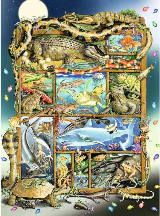 Produktbild Ravensburger Kinderpuzzle - 12000866 Reptilien im Regal - 200 Teile XXL Puzzle für Kinder ab 8 (200 Teile)