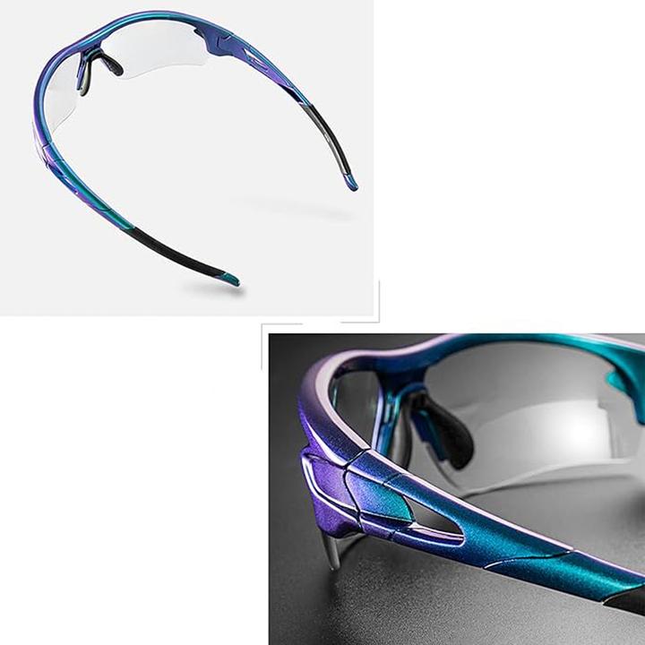Image du produit Rockbros 10069 lunettes de cyclisme photochromiques UV400 - bleu (Bleu, Bleu)