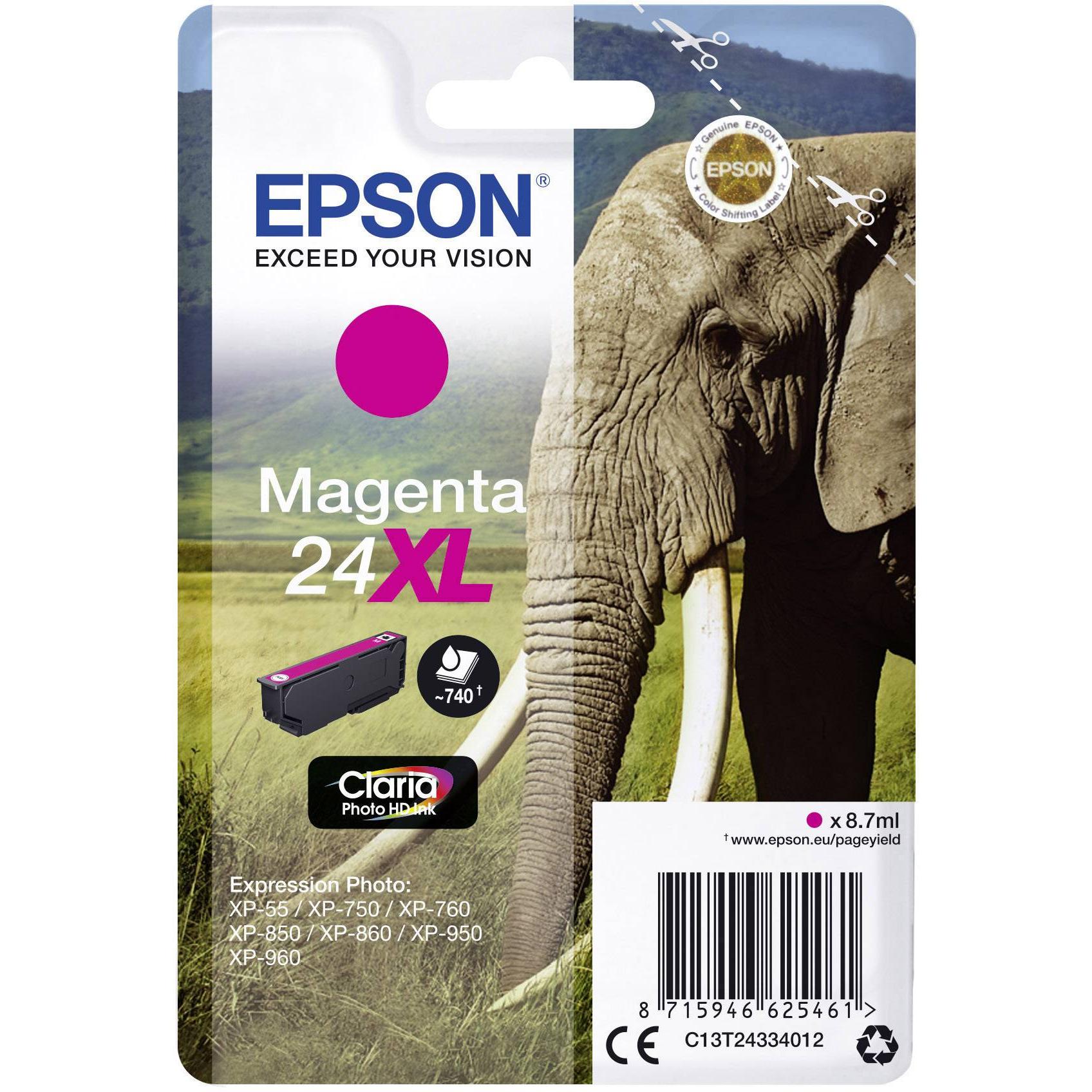 Epson, Druckerpatrone, 24XL Claria Photo HD (M)