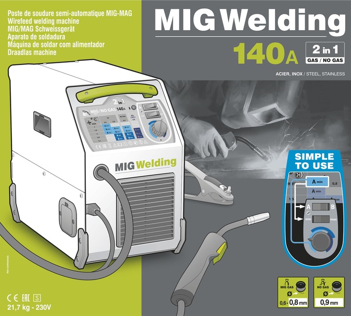 Actual product image GYS Inert gas welder SMARTMIG-142