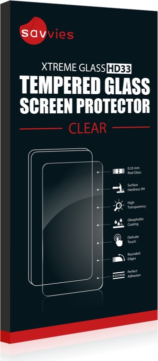 Actual product image Savvies Tempered Glass