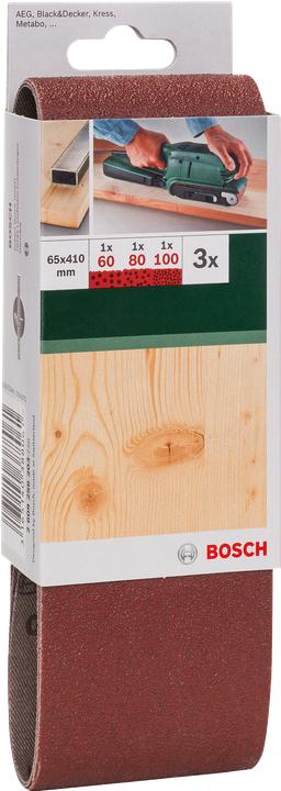 Image du produit Bosch Zubehör Jeu de bandes abrasives grain 60, 80 (60, 80, 100)