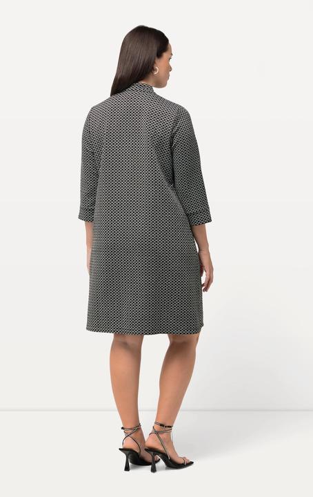 Produktbild Ulla Popken Jacquard-Kleid, Stehkragen, Reissverschluss, 3/4-Arm (46, 48)