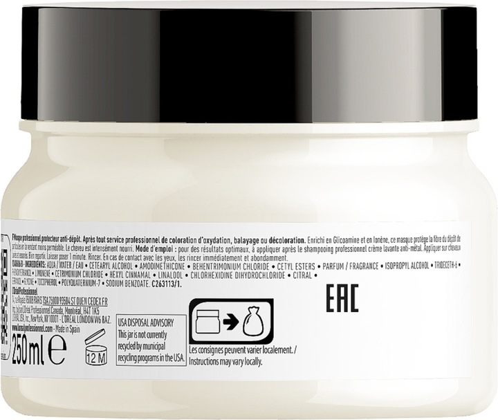 Immagine prodotto L'Oréal Professionnel Maschera DX in metallo (250 ml)