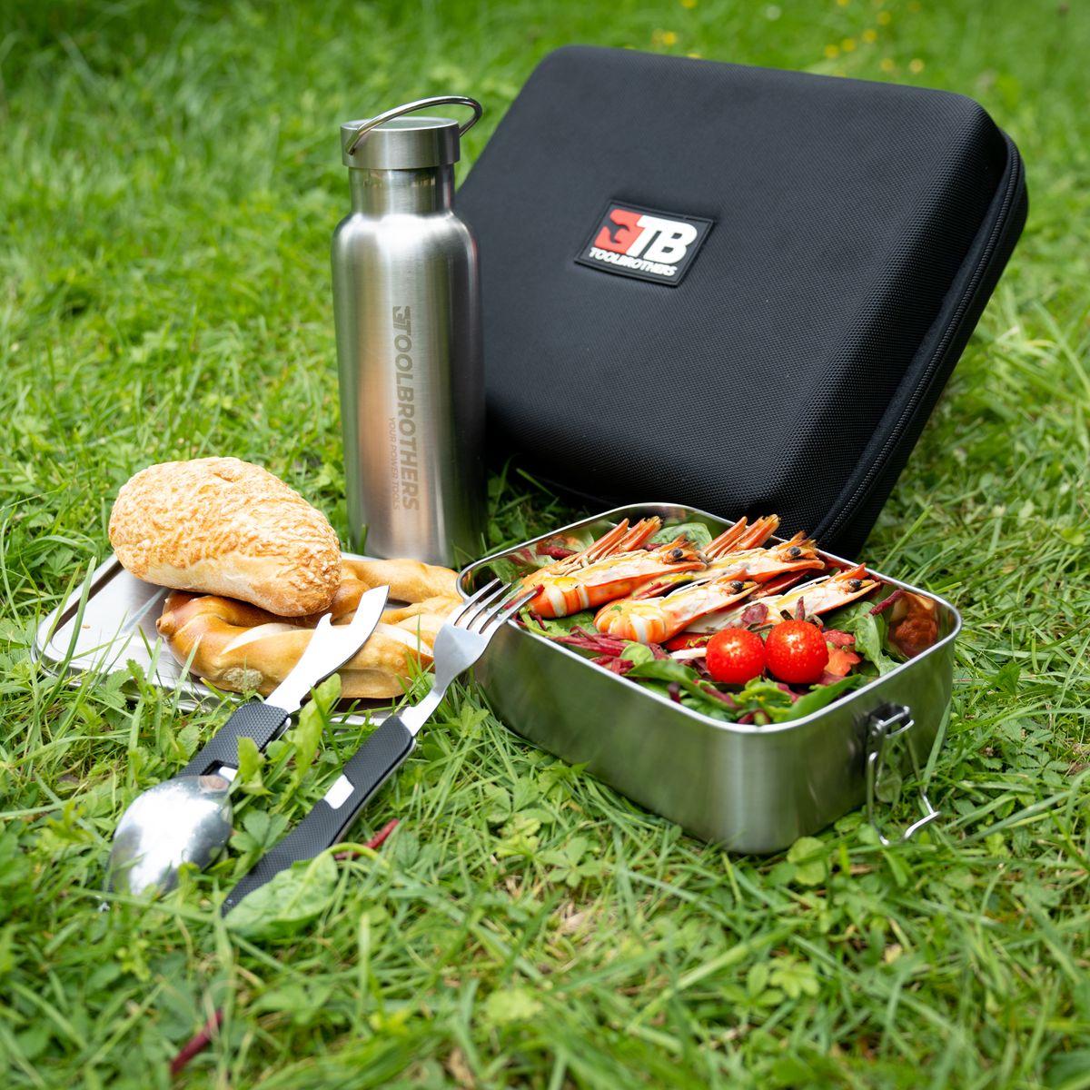 Thumbnail - Tool Brothers Toolbrothers Fan Lunchpaket in Hardcase Tragetasche Lunchtasche Wasserdicht mit Edelstahl Brotdose, Lunchb...