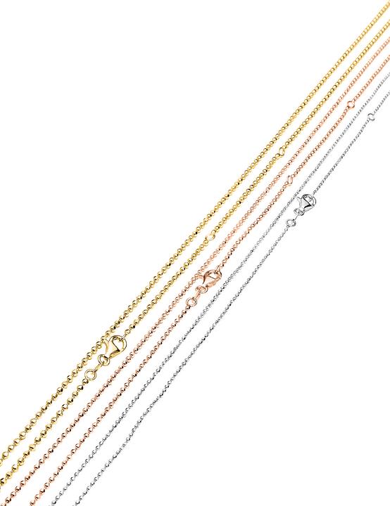 Immagine prodotto Leyda Taglio a palla della catena (Argento 925, placcato oro 750 / 18, 45 cm)