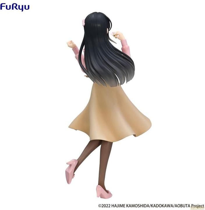 Actual product image Furyu Rascal Does Not Dream of Bunny Girl Senpai Trio-Try-iT PVC Statue Mai Sakurajima Spring Outfit Ver.