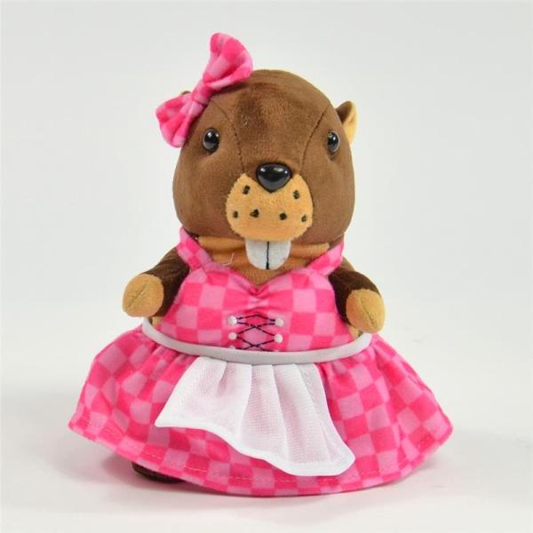 Image du produit Kögler Marmotte Laber "Resi" avec Dirndl, 15x10x12cm, piles incluses (15 cm)