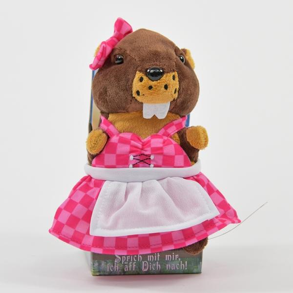 Image du produit Kögler Marmotte Laber "Resi" avec Dirndl, 15x10x12cm, piles incluses (15 cm)