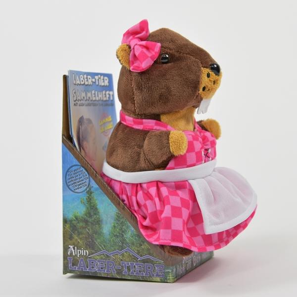 Image du produit Kögler Marmotte Laber "Resi" avec Dirndl, 15x10x12cm, piles incluses (15 cm)