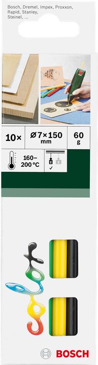 Produktbild Bosch Zubehör Schmelzkleber Color 7 mm 10 Stck., Farbe