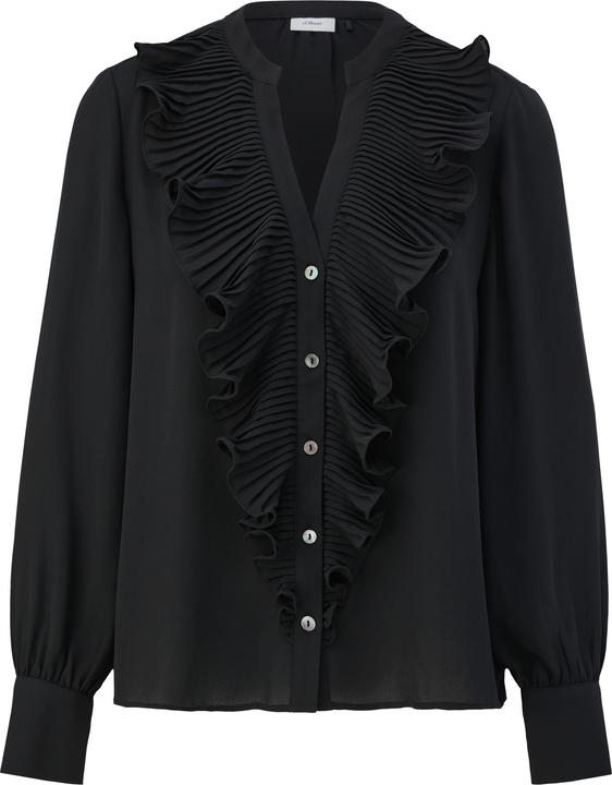 Immagine prodotto s.Oliver Bluse Crêpe-Bluse mit plissierten Volants (34)