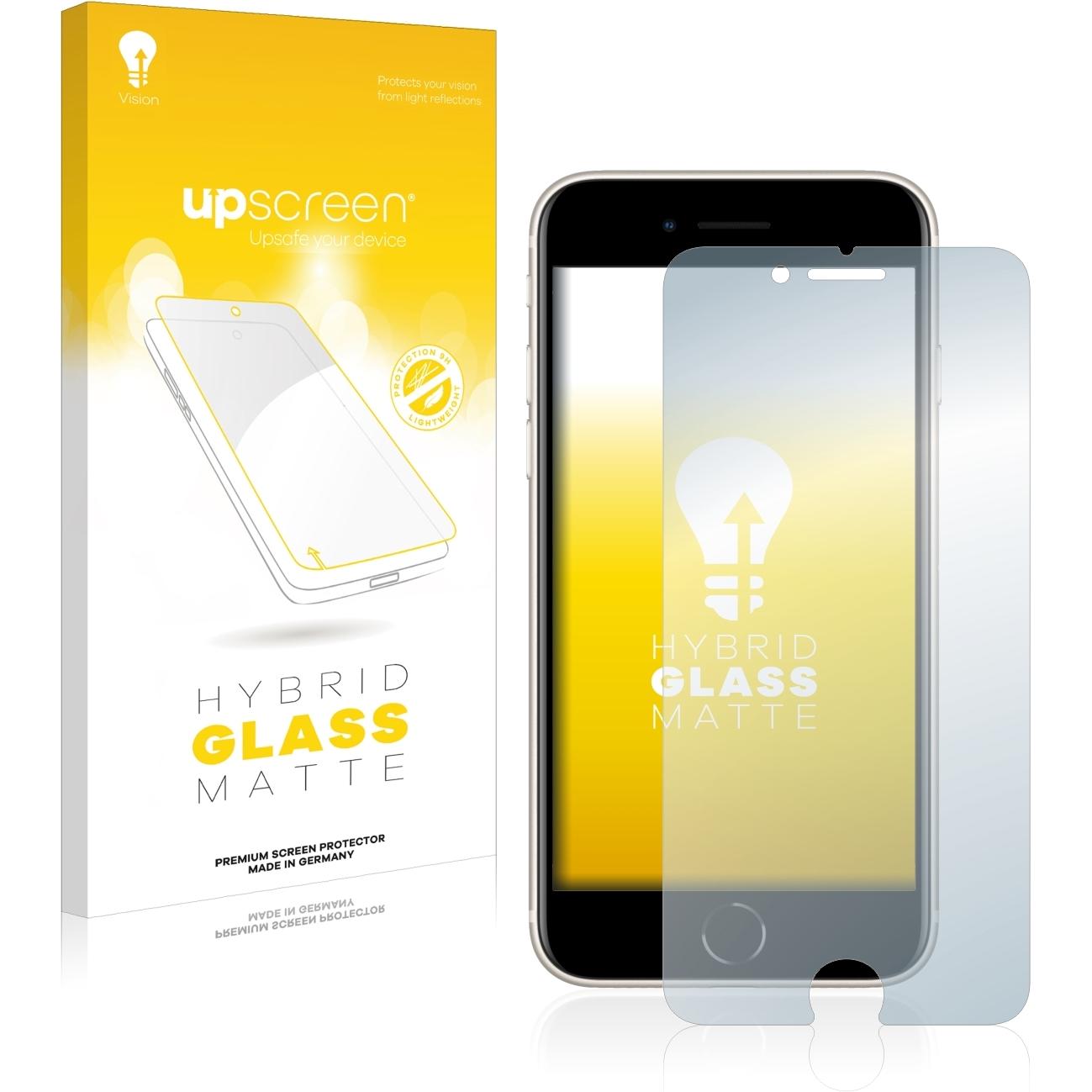 upscreen Reflection Shield Panzerglasfolie Matt (1 Stück, Apple iPhone SE), Smartphone Schutzfolie, Grau