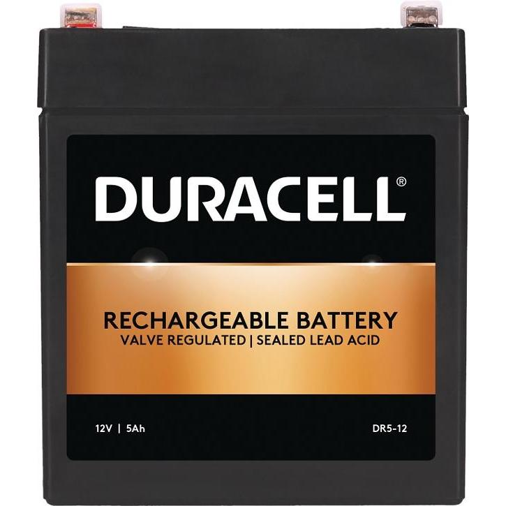Duracell Batteria di sicurezza VRLA da 12V 5Ah (1 pz., Specifico del dispositivo, 5000 mAh), Batterie + pile