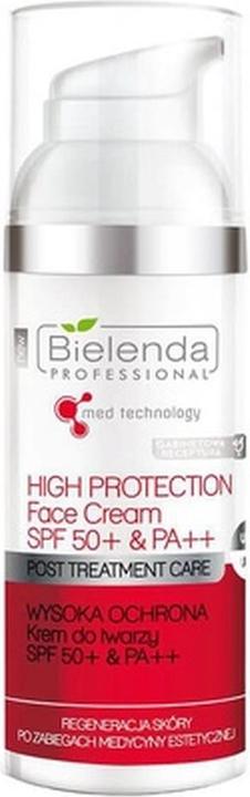 Bielenda PROFESSIONAL High Protection Face Cream SPF50+ krem do twarzy regeneracja skóry po zabiegac (Sonnencreme Gesicht, SPF 50+, 50 ml)