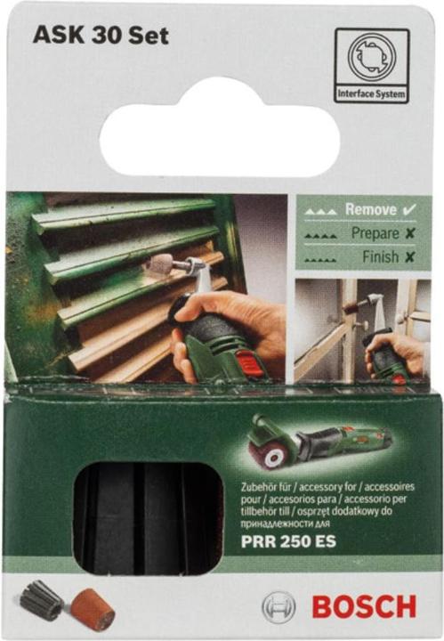 Produktbild Bosch Home & Garden Aufnahmeschaft & Schleifhülsen-Set 80 (konisch) für PRR 250 ES und Texoro (80)