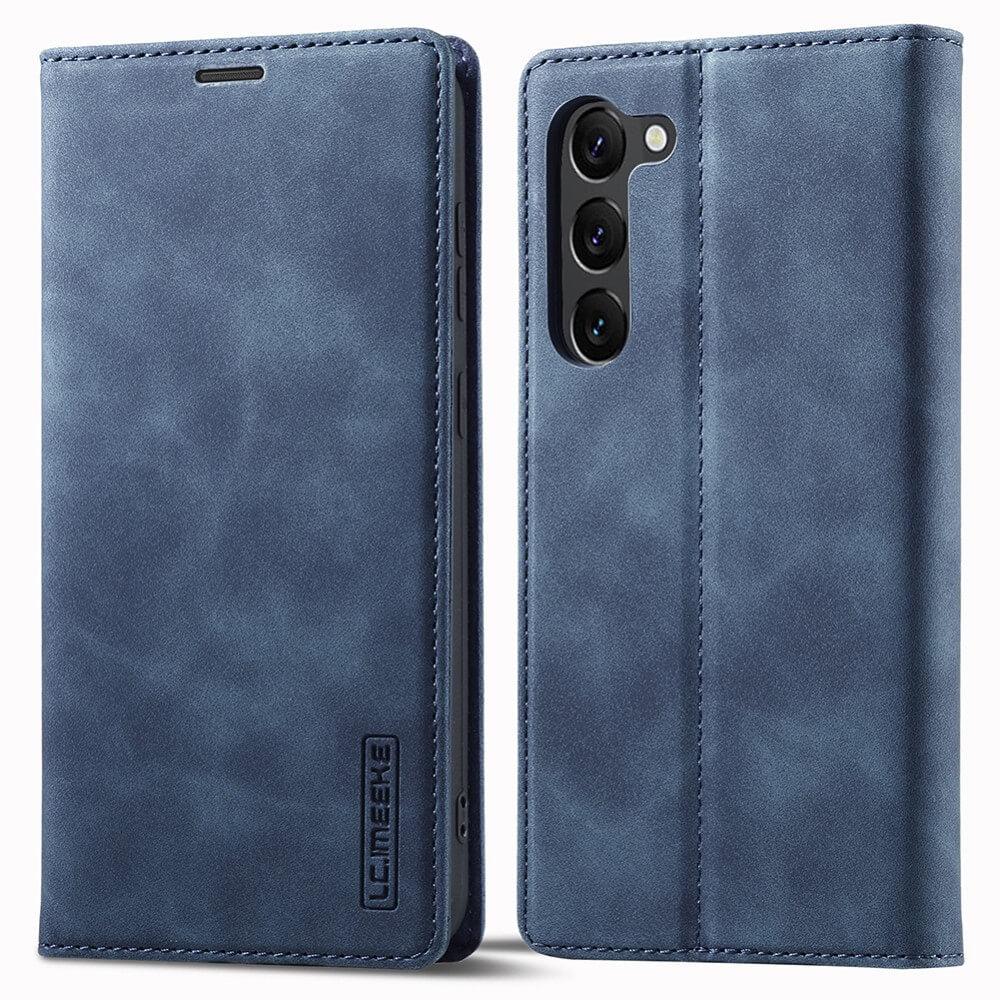 Thumbnail - Cover-Discount Galaxy S23+ - Stand Flip Case Hülle blau (Samsung Galaxy S23+), Smartphone Hülle, Blau