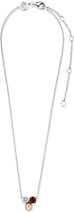 Immagine prodotto Ti Sento Milano Collana marrone con perle di conchiglia e zirconi bicolore 3909PR/42 (Argento 925, 48 cm)