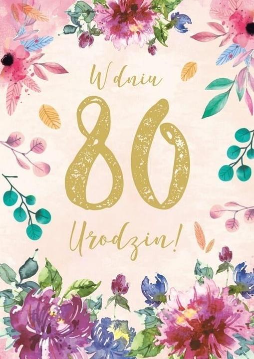 Passion Karte B6 PR-111 Geburtstag 80 (1 Stk.)