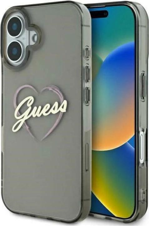 Produktbild Guess GUHCP16MHCHGSPK iPhone 16 Plus 6.7" czarny/black hardcase IML Heart (Apple iPhone 16 Plus)