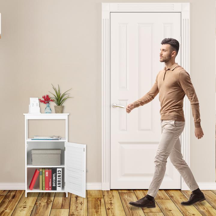 Actual product image Relaxdays Bathroom Shelf 2 Doors (45 x 30 x 83 cm)