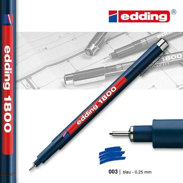 Actual product image Edding Profipen 1800 Fiber Drawing Machine (Blue, 1x)