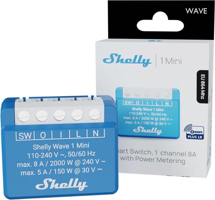 Actual product image Shelly Wave 1 Mini EU LR (Switch actuator)