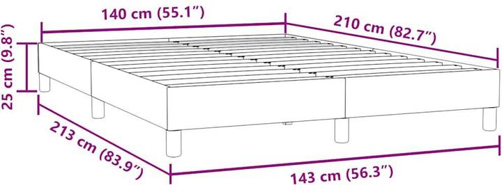 Produktbild vidaXL Bettgestell (140 x 210 cm)