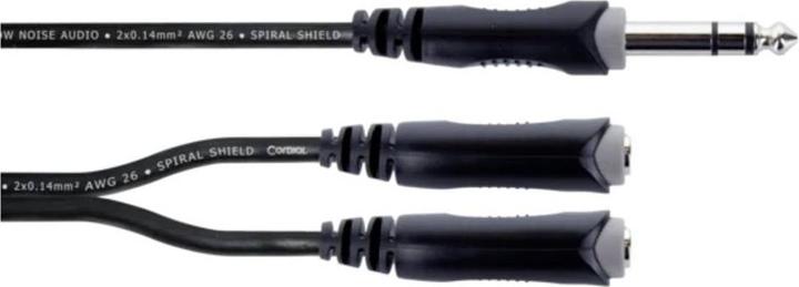Cordial 14882 Klinke Audio Y-Adapter (1x Klinkenstecker 6.3 mm (stereo) - 2x Kli