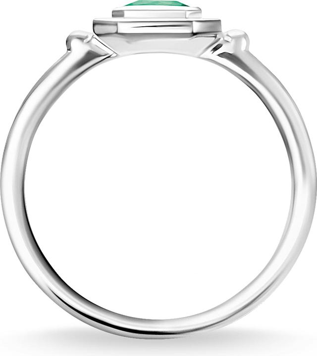 Productafbeelding Thomas Sabo Ring Stenen Rood & Groen zilver (54, Zilver 925)