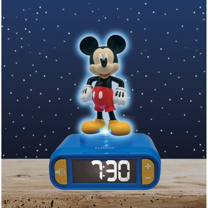 Actual product image Lexibook Mickey Mouse alarm clock with 3D night light figure and special ringtones
