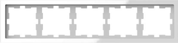 Produktbild Merten D-Life Glas Rahmen, 5fach, Kristallweiss MEG4050-6520