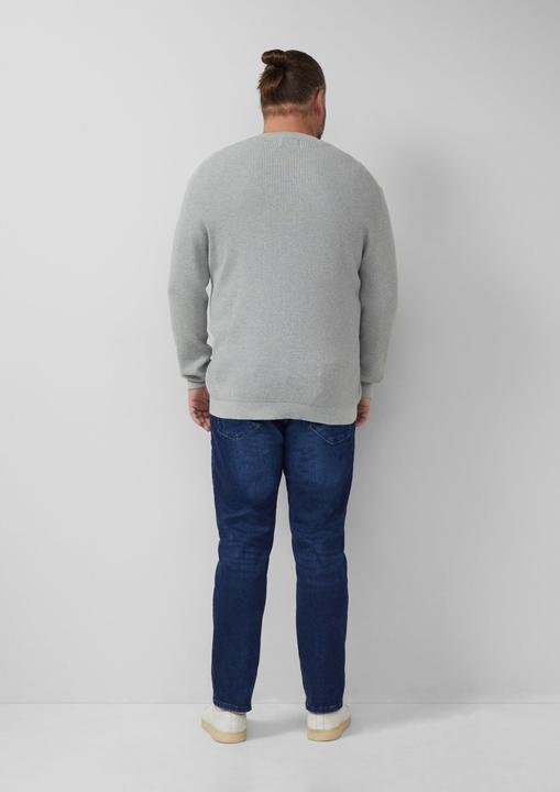 Produktbild s.Oliver Strickpullover Strukturmix-Pullover aus reiner Baumwolle (4XL)