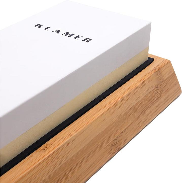 Immagine prodotto KLAMER Doppelseitiger Schleifstein 1000/6000 mit Bambusboden