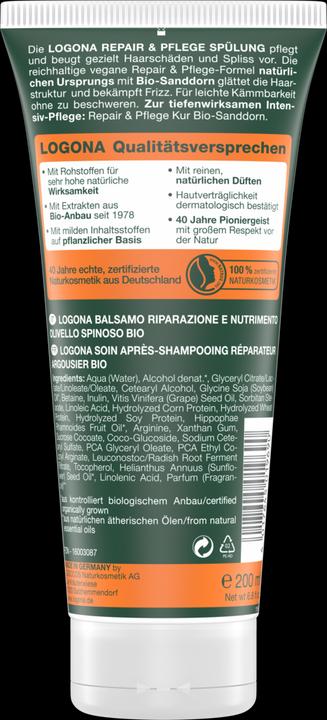 Produktbild Logona Repair & Pflege Bio-Sanddorn (200 ml)