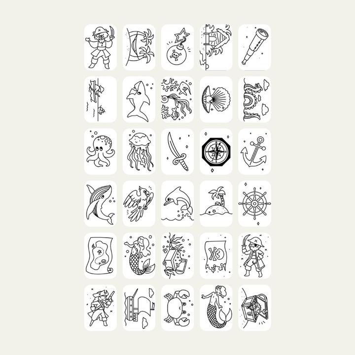 Actual product image Kidywolf Nachfüllpack Wilde Tiere und Piraten zu Designtafel