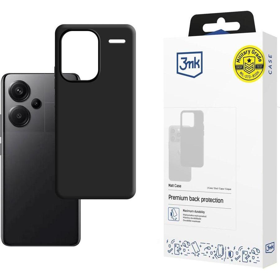 3Mk Nero Custodia Opaca Redmi Note 13 Pro+ Czarny/ (Xiaomi Redmi Note 13 Pro+), Cover Smartphone,