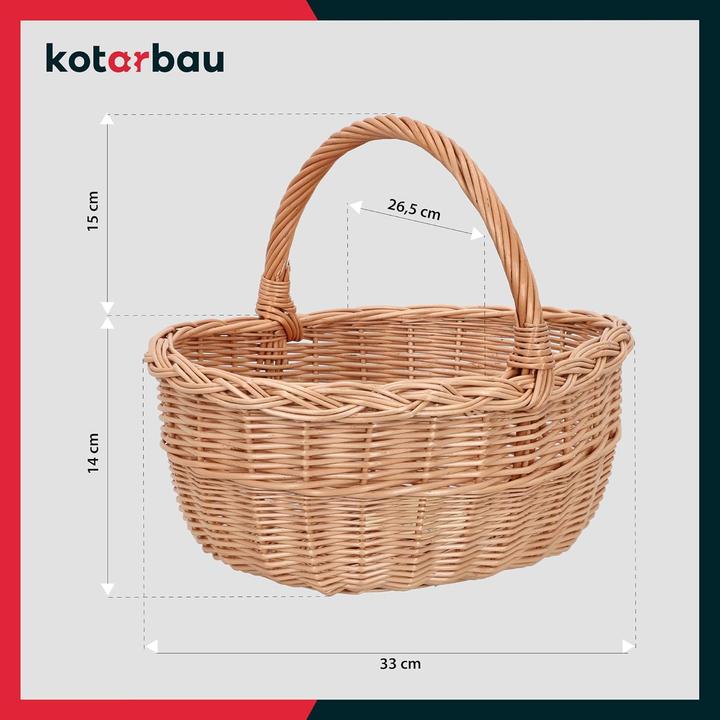 Produktbild Kotarbau Runder Weidenkorb mit Henkel