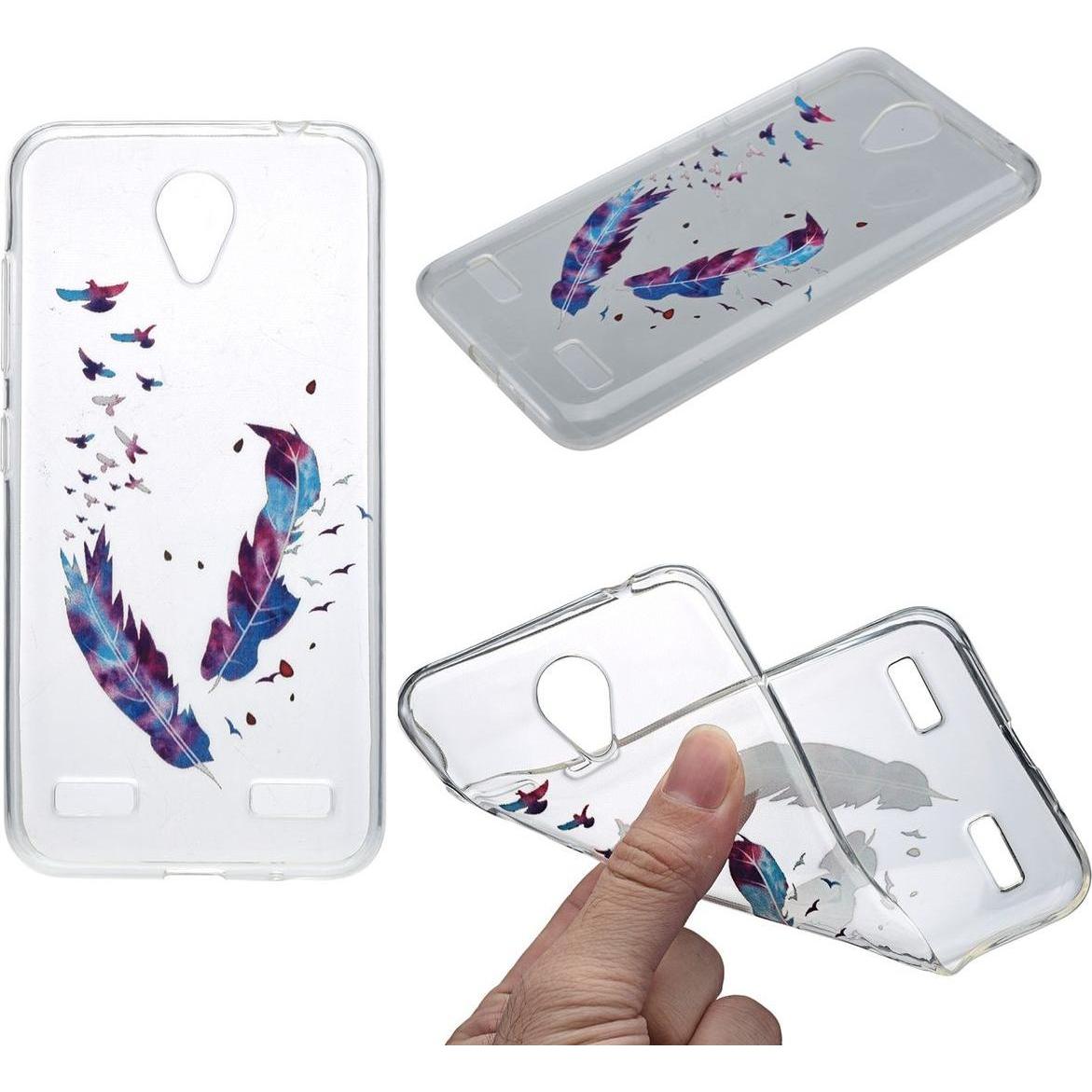 Thumbnail - König Design Henna Cover für ZTE Blade V8 Case Schutz Hülle Silikon Bumper Etuis Federn Bunt (ZTE Blade V8), Smartphone ...