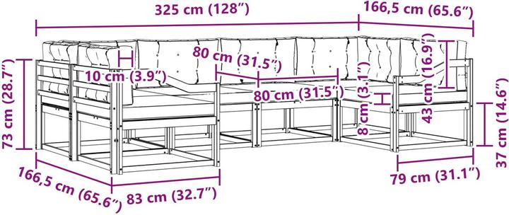 Produktbild vidaXL Outdoor-Sofagarnitur