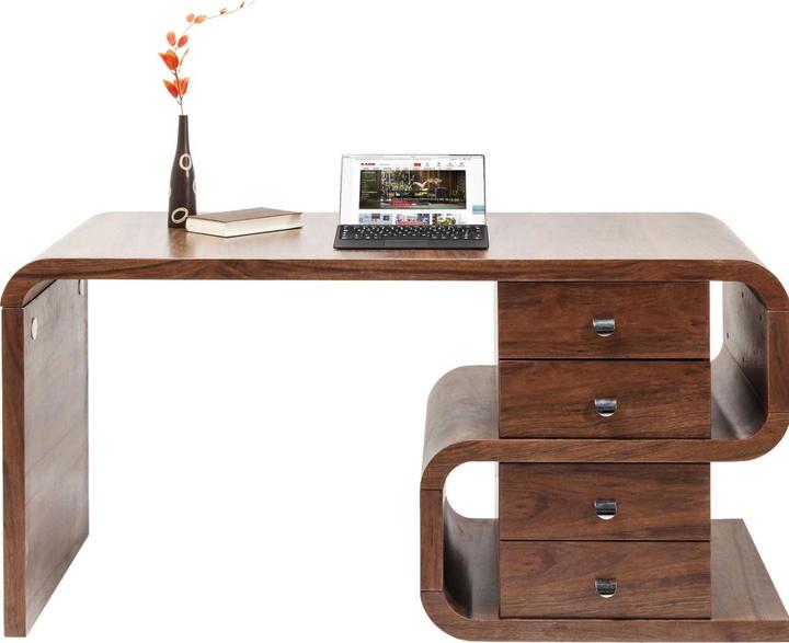 Immagine prodotto Kare Design Scrivania Soft Snake Noce 150x70cm (150 x 70 x 76 cm)