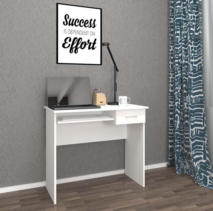 Produktbild VCM Holz Schreibtisch Computertisch Tastaturauszug Schublade Bürotisch Arusa L (85 x 50 cm)