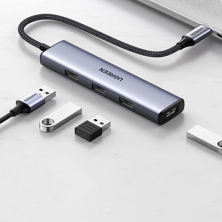 Immagine prodotto Ugreen Hub CM473 da Tipo C a 4x USB 3.0 (grigio) (USB-C, 4 porte)