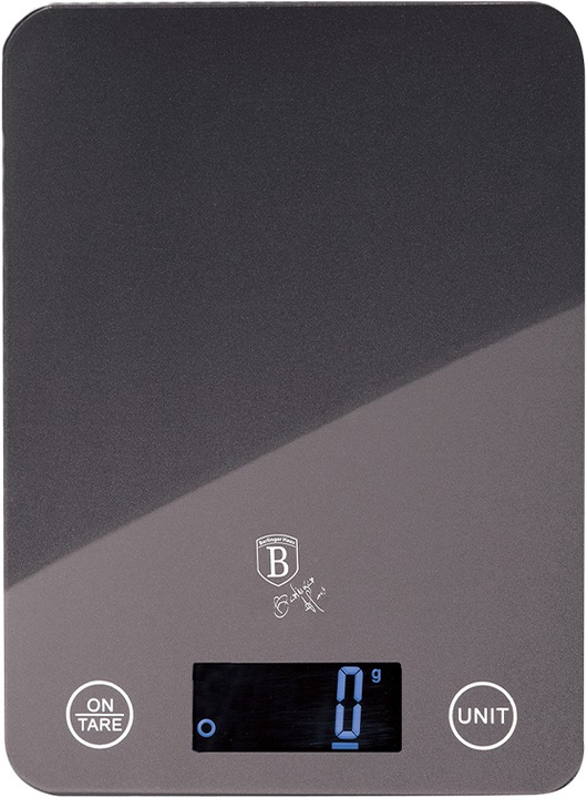 BerlingerHaus Digital Kitchen Scale max. 5 kg Metallic Line Carbon Pro Edition