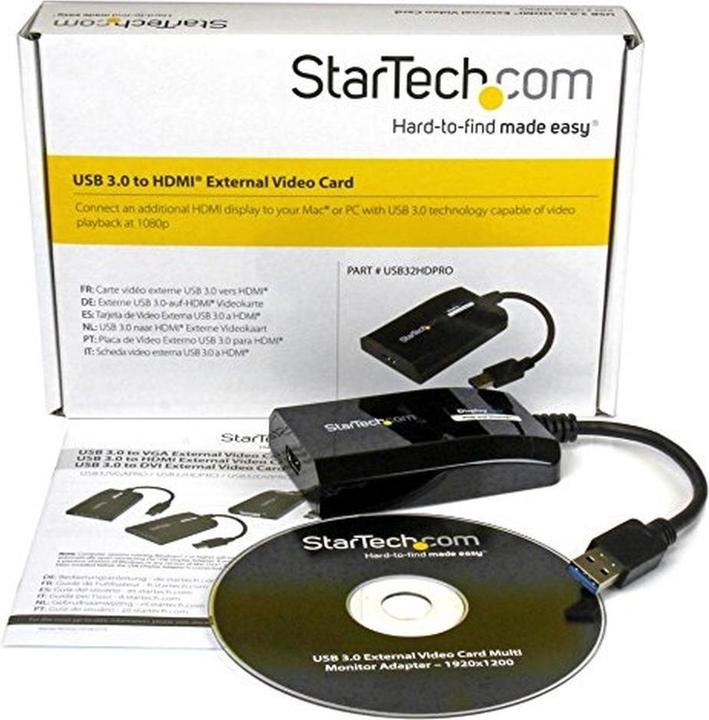 Produktbild StarTech USB 3.0 To HDMI Video Adapter (HDMI, 9 cm)