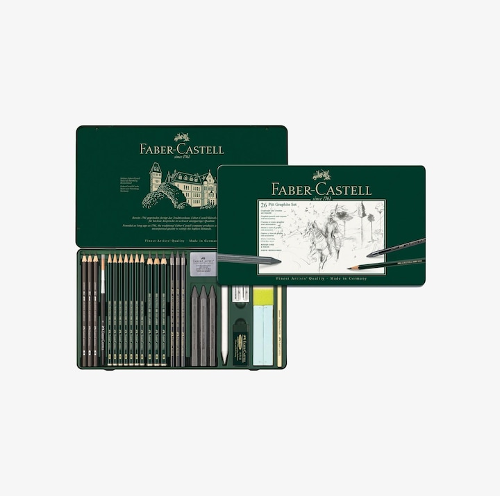 Image du produit Faber-Castell Set Pitt Graphite (2H, 4B, 6B, 3B, B, HB, 2B, 26 x)